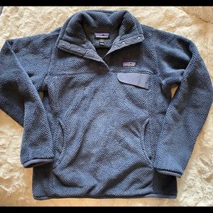 Patagonia Retool Pullover Fleece Small Blue Grey